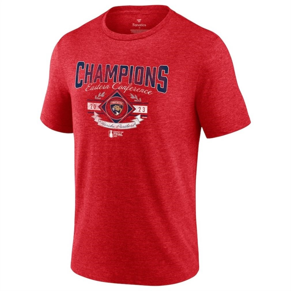 Florida Panthers Fanatics Branded 2023 Eastern Conference Champions Icing Tri-Blend T-Shirt