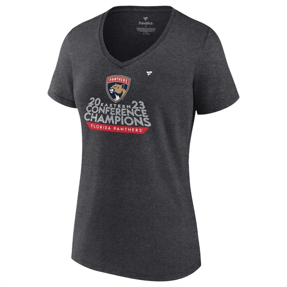 Florida Panthers Fanatics Branded Women's 2023 Eastern Conference Champions Locker Room Plus Size V-Neck T-Shirt
