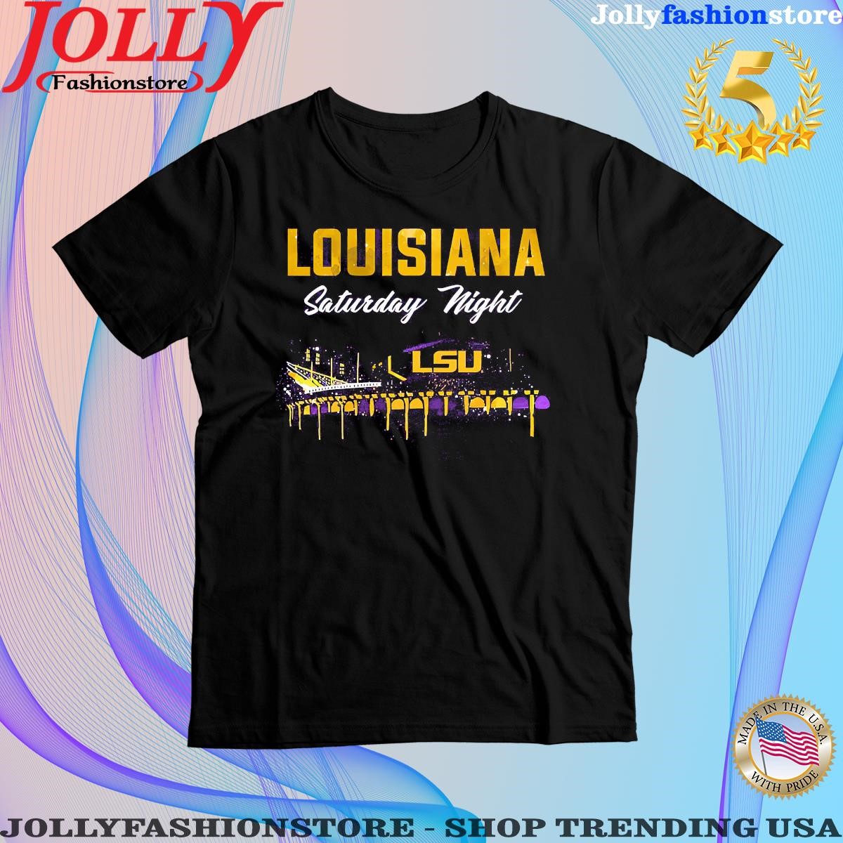 LSU Tigers Color Drop Louisiana Saturday Night T-Shirt