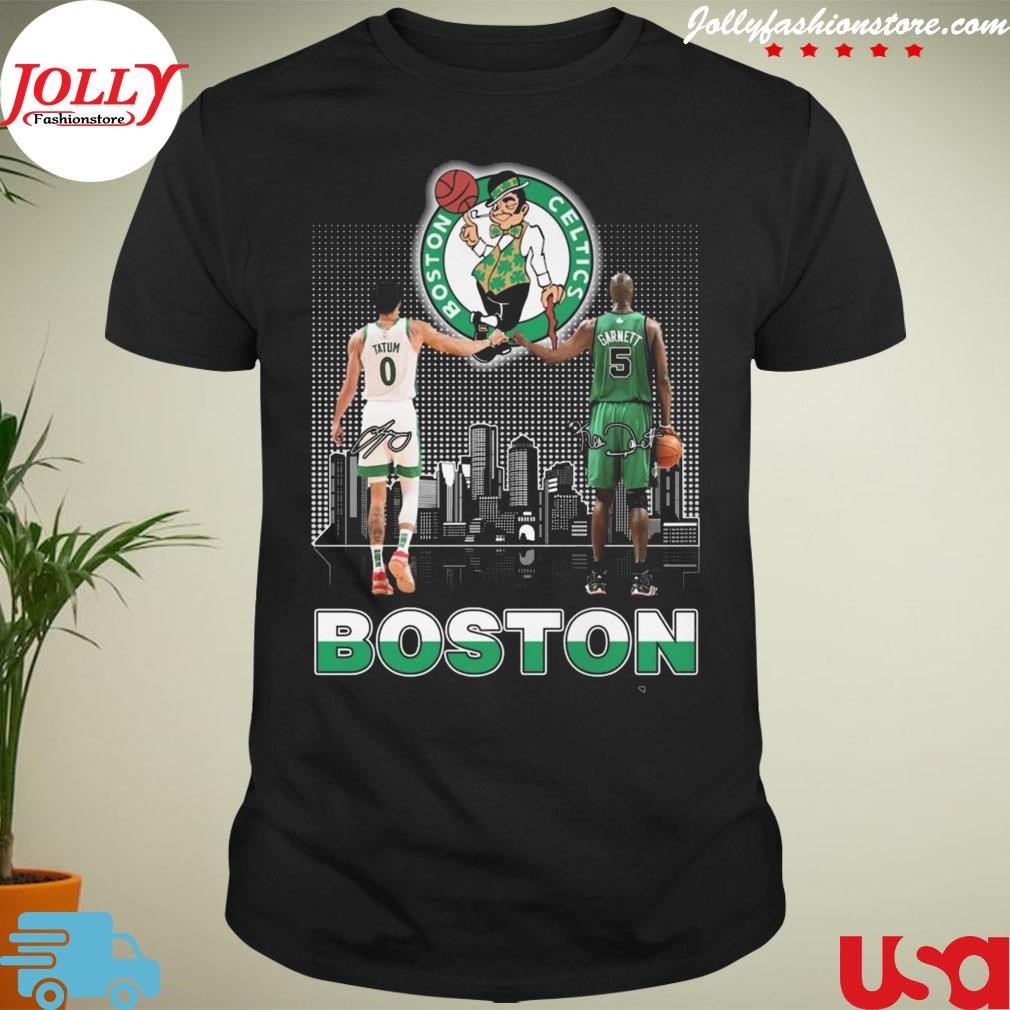 New trending Boston celtics tatum jersey kevin garnett city signatures Shirt