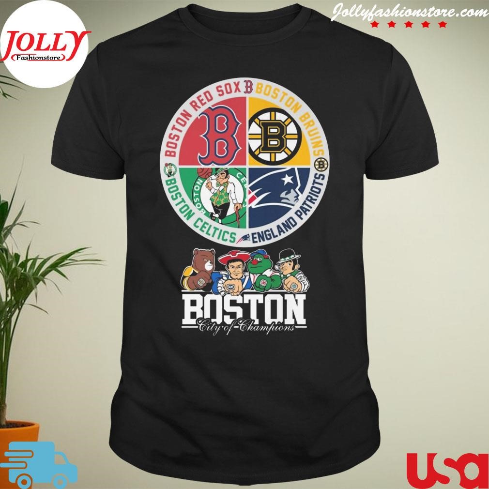 New trending Boston city of champions Boston red sox Boston Bruins Boston celtics england Patriots Shirt
