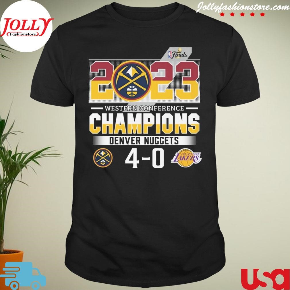 New trending NBA finals 2023 western conference champions denver nuggets 4-0 los angeles Lakers Shirt