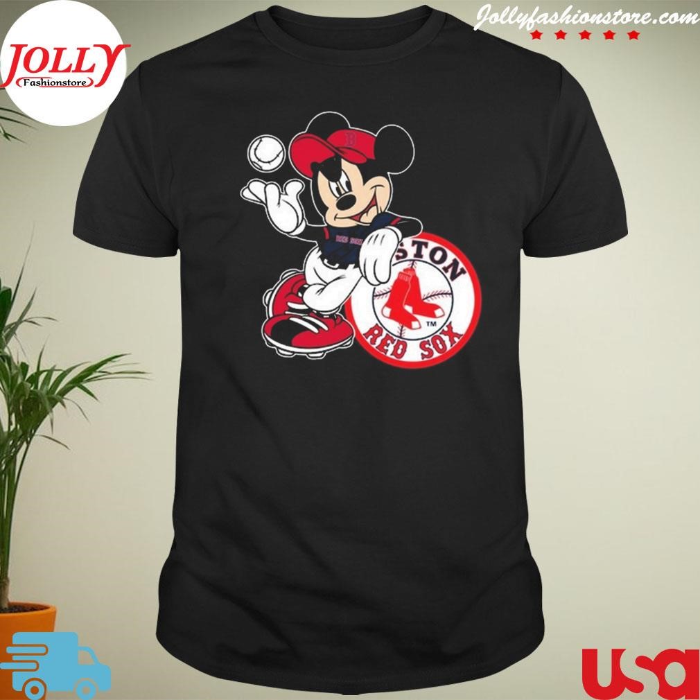New trending mickey mouse Boston red sox baseball Shirt