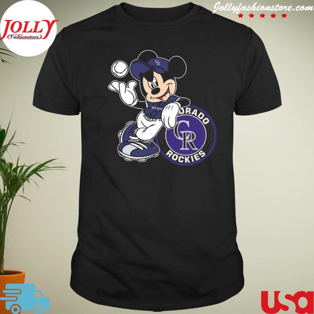 New trending mickey mouse Colorado rockies baseball Shirt