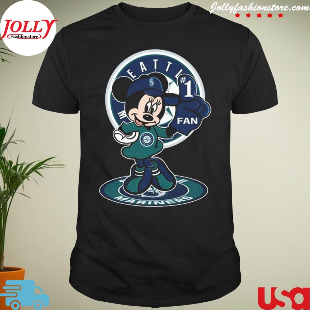 New trending mickey mouse Seattle mariners fan 1 baseball Shirt