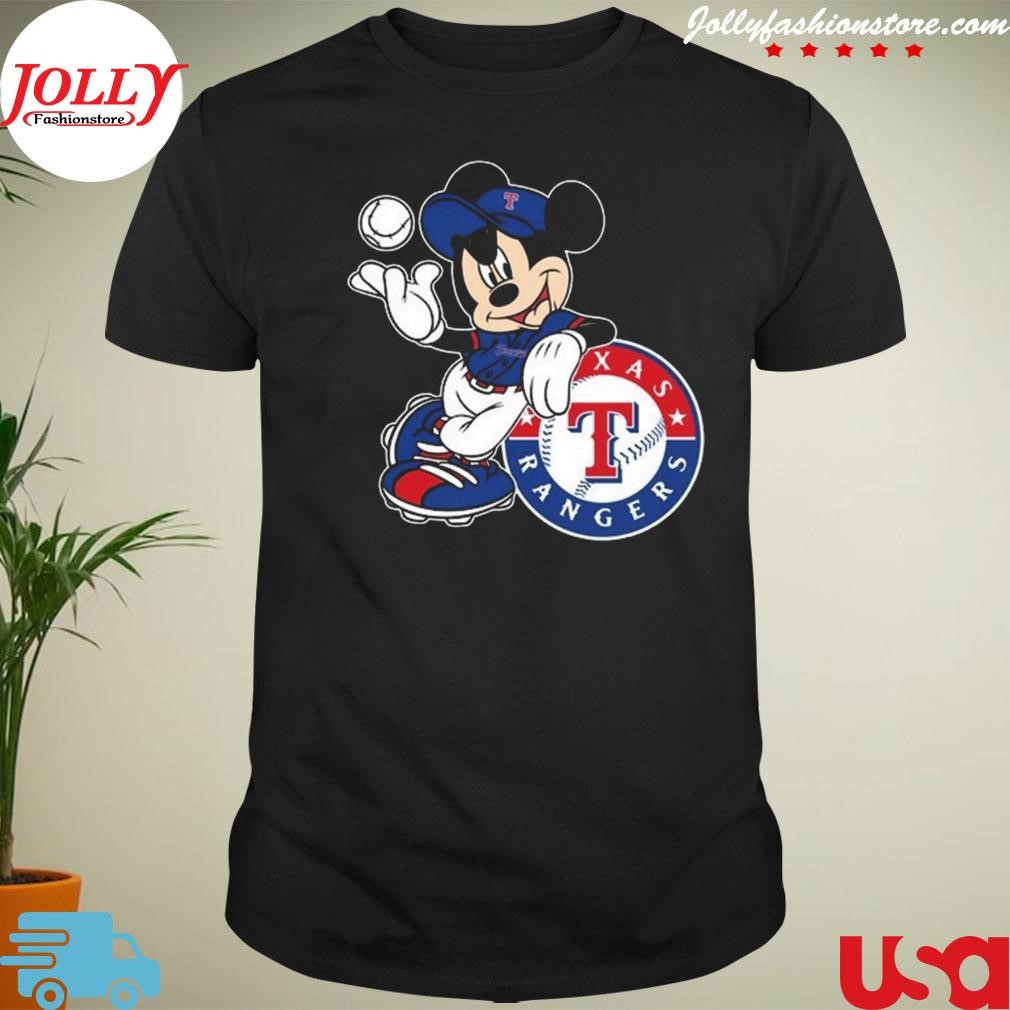 New trending mickey mouse Texas rangers baseball Shirt