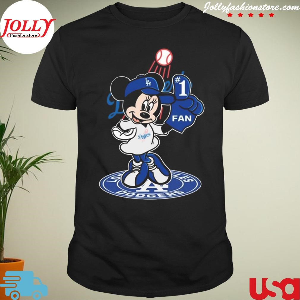 New trending mickey mouse los angeles Dodgers fan 1 baseball Shirt