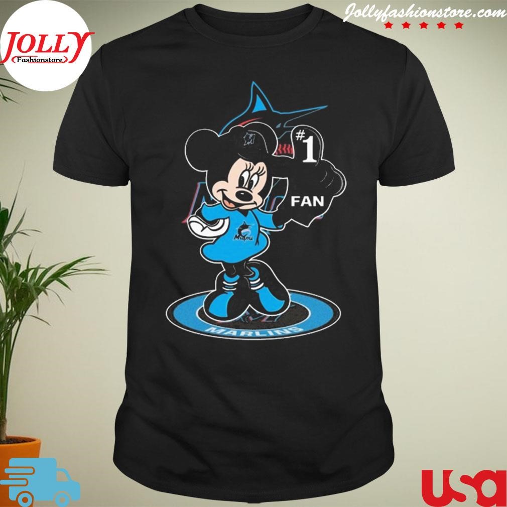 New trending mickey mouse miamI marlins fan 1 baseball Shirt