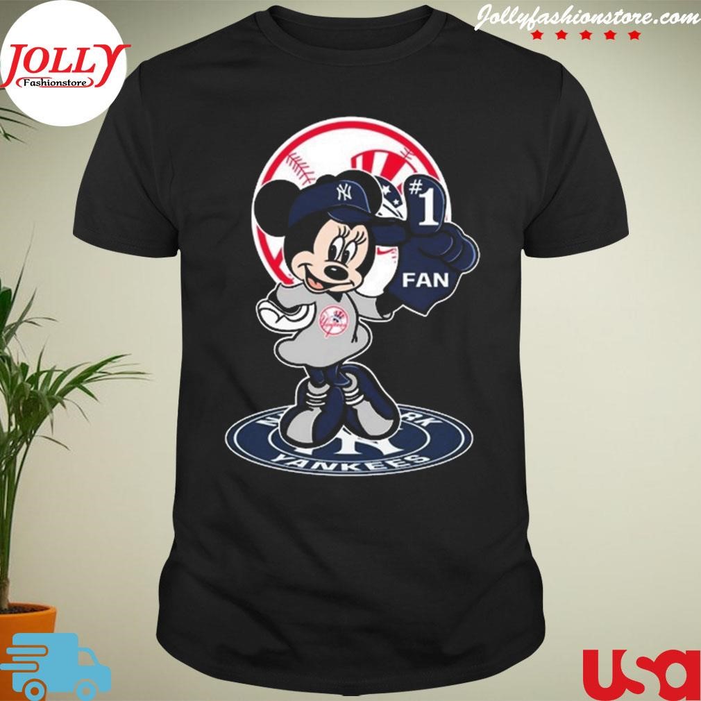 New trending mickey mouse new york yankees fan 1 baseball Shirt