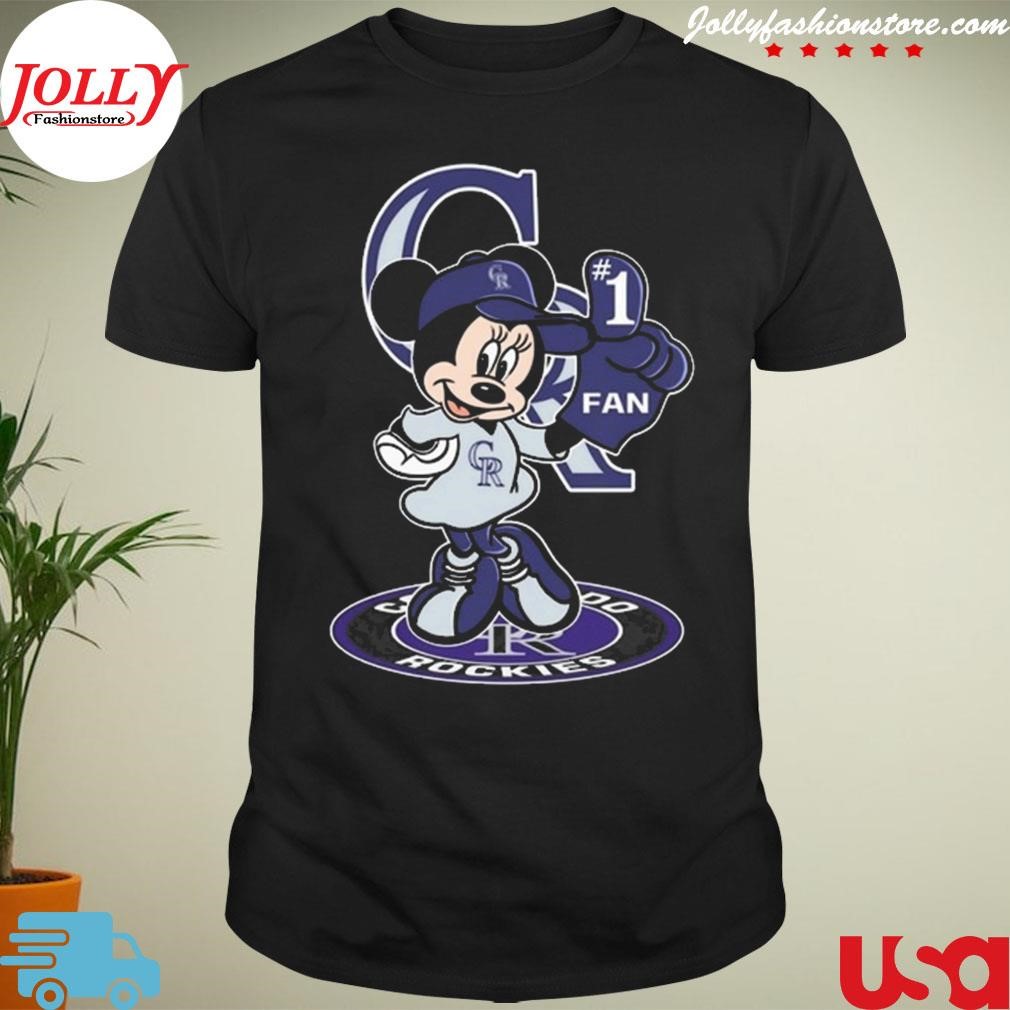 New trending mickey mouse san Colorado rockies fan 1 baseball Shirt