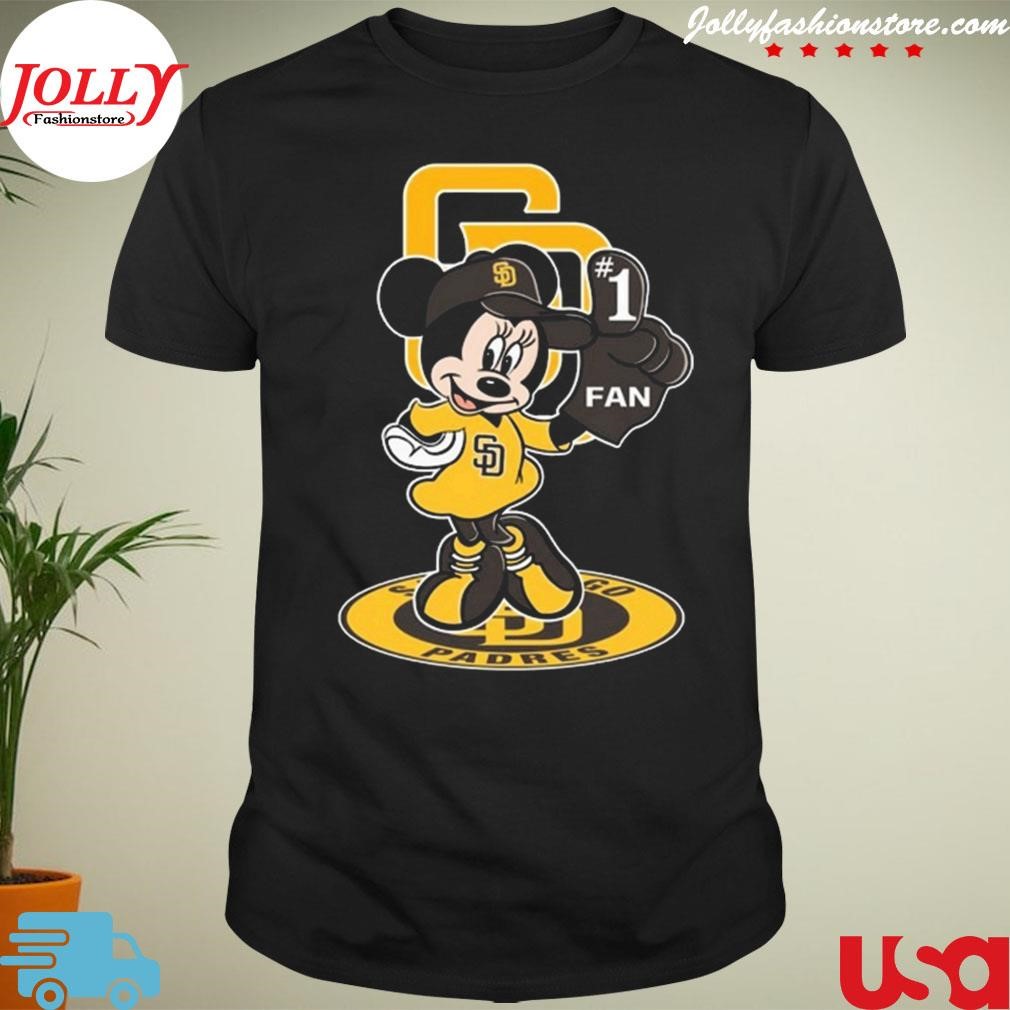 New trending mickey mouse san diego padres fan 1 baseball Shirt
