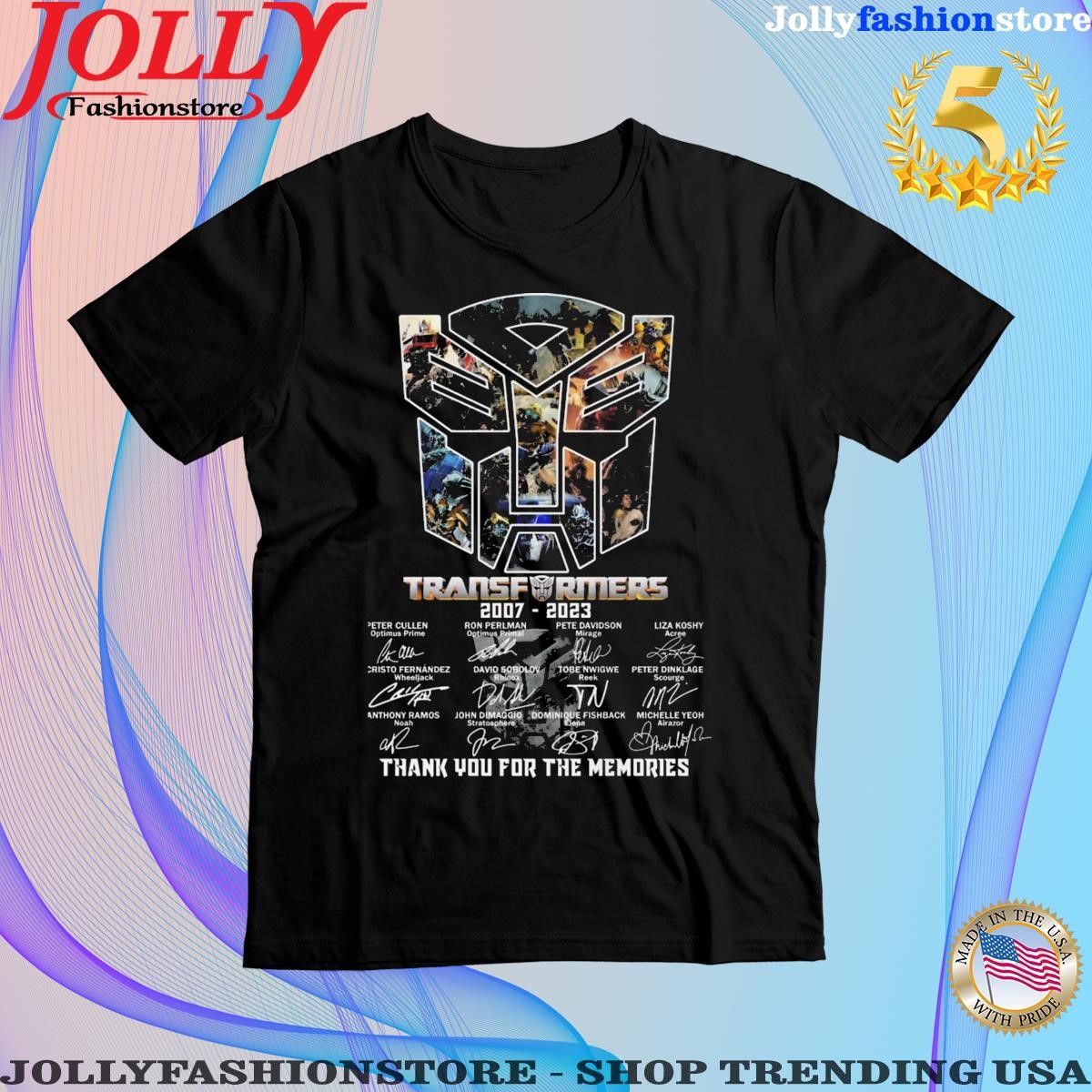 Transformers 2007 2023 thank you for the memories signatures shirt