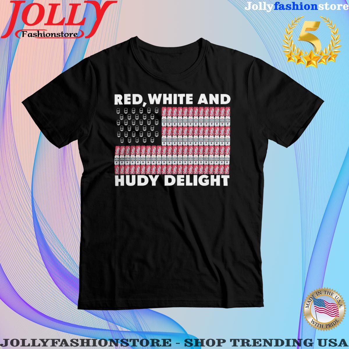 Official red, White, And Hudy Delight T Shirt