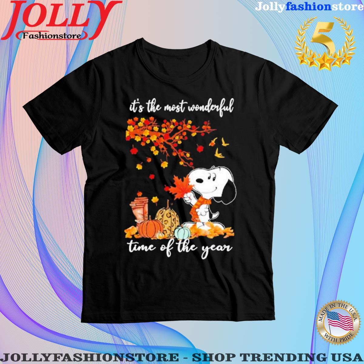 Official it’s The Most Wonderful Time Of The Years Fall Snoopy T Shirt