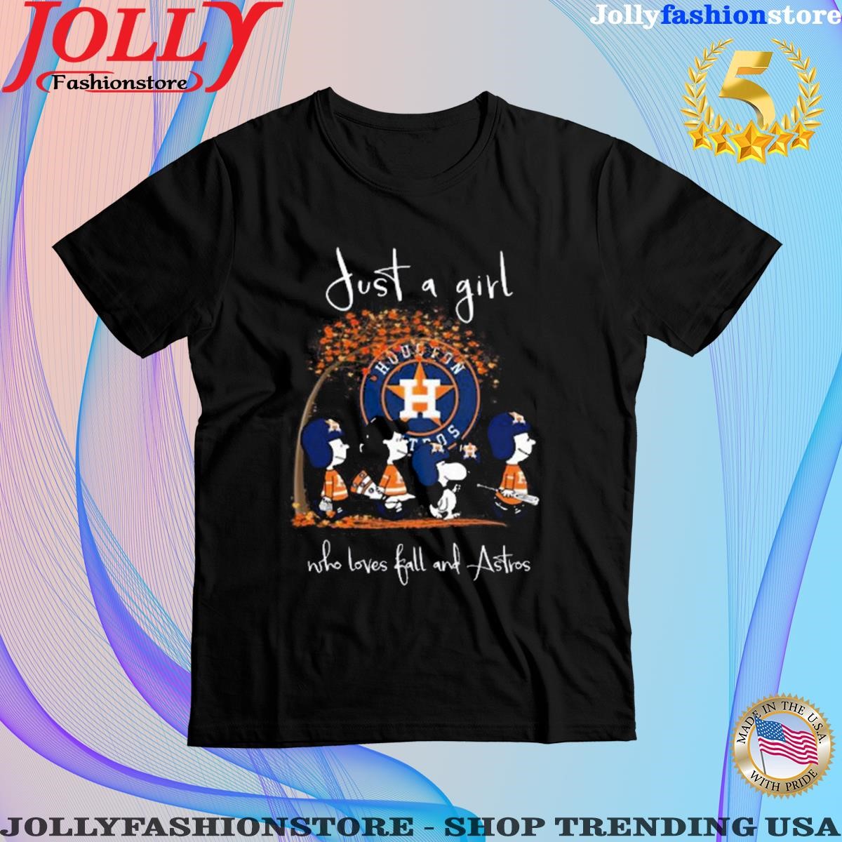 Official just A Girl Who Loves Fall And Astros T Shirt