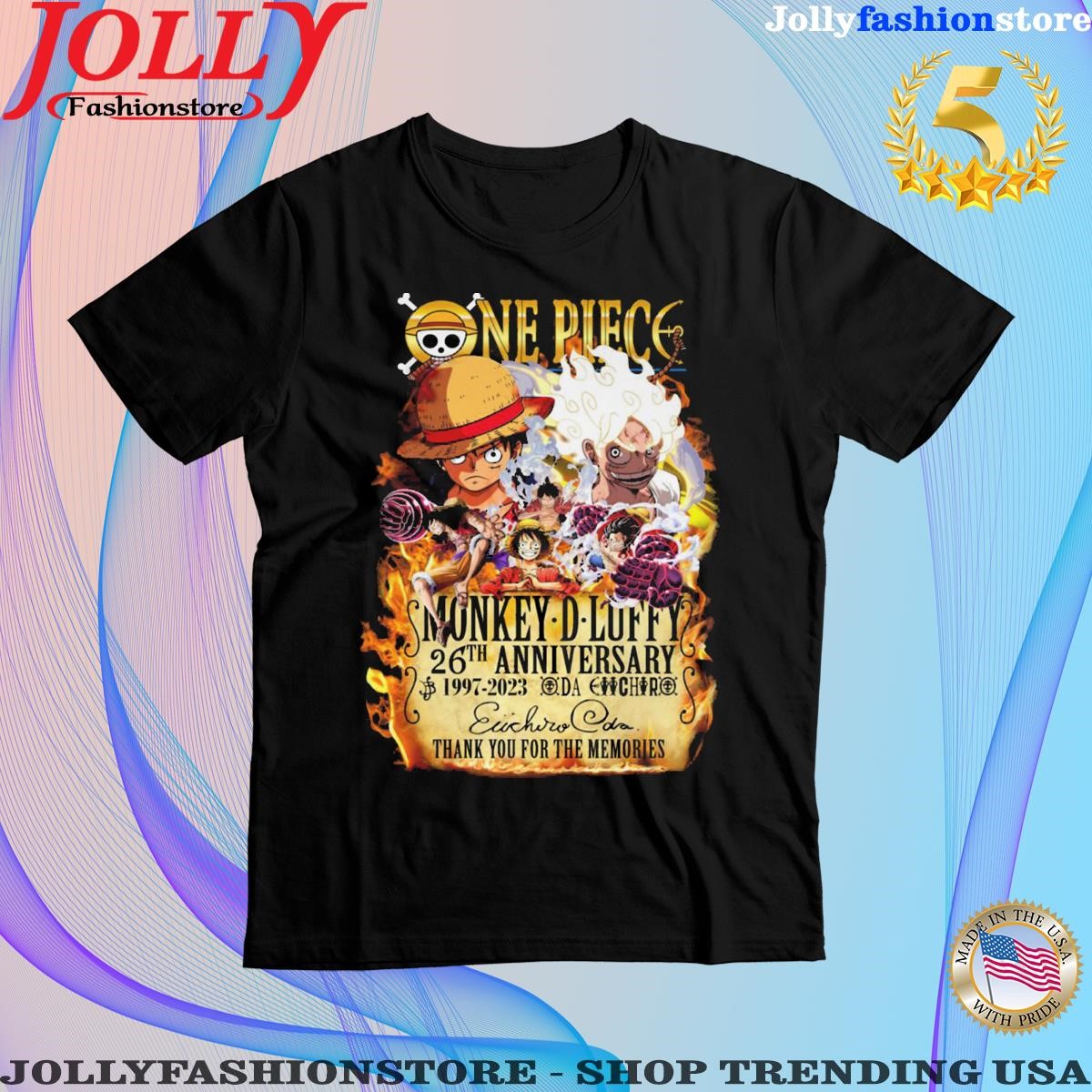 Official one Piece Monkey D Luffy 26th Anniversary 1997 2023 Memories T Shirt