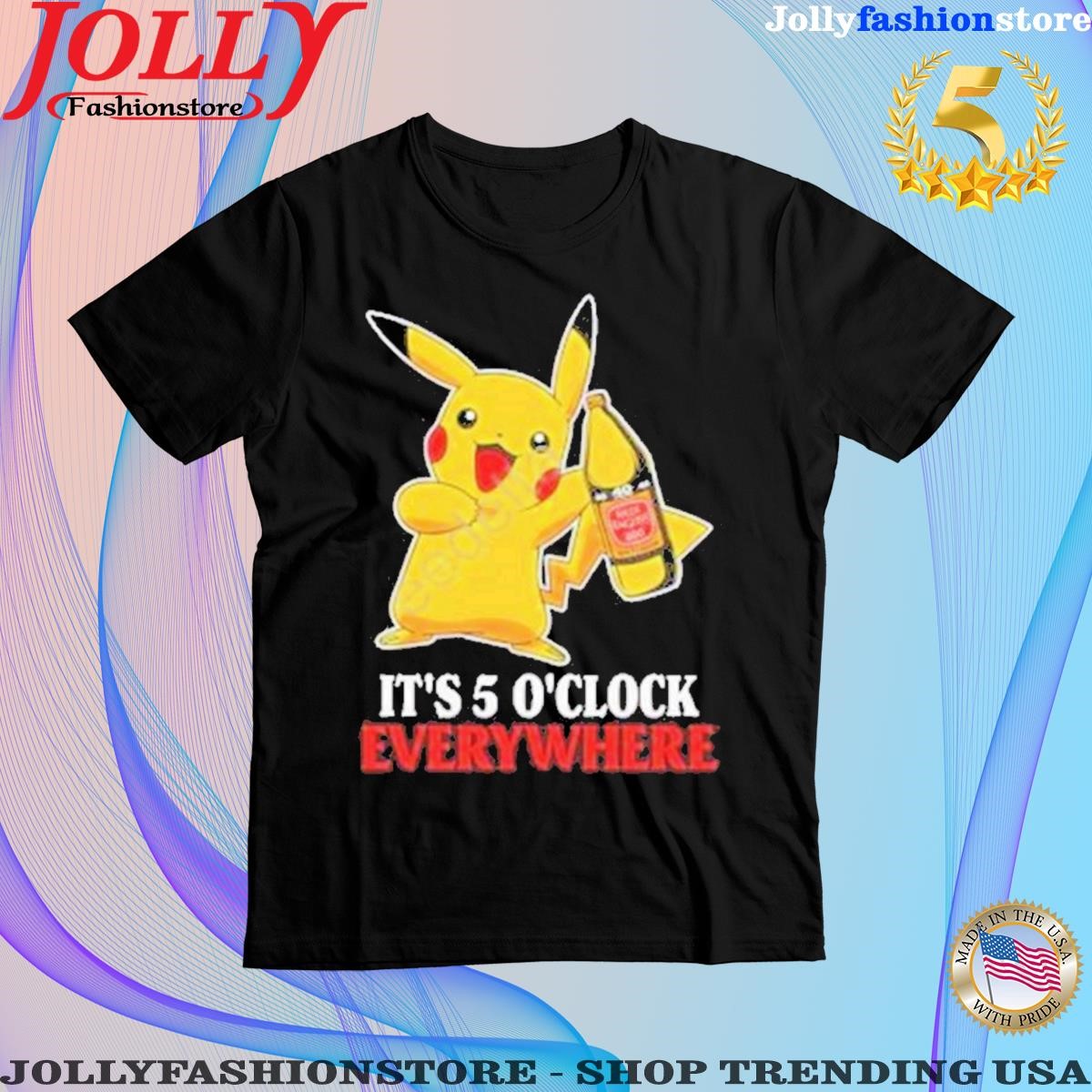 Official pikachu it's 5 o'clock everywhere fake handshake Shirt