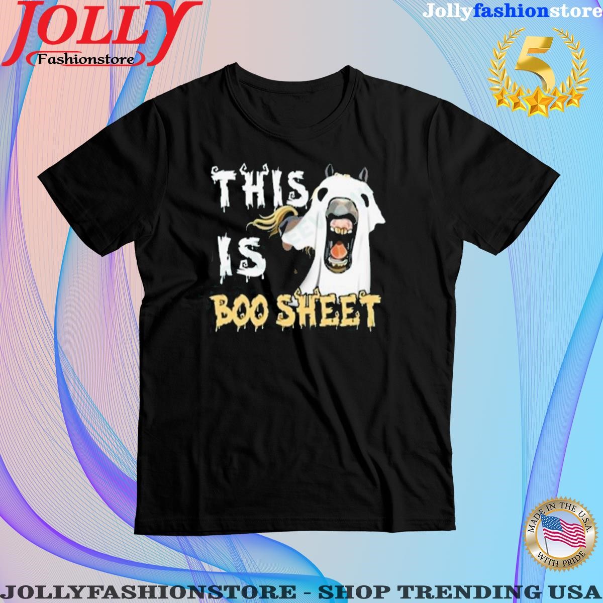 Official this is boo sheet horse haunted halloween Shirt