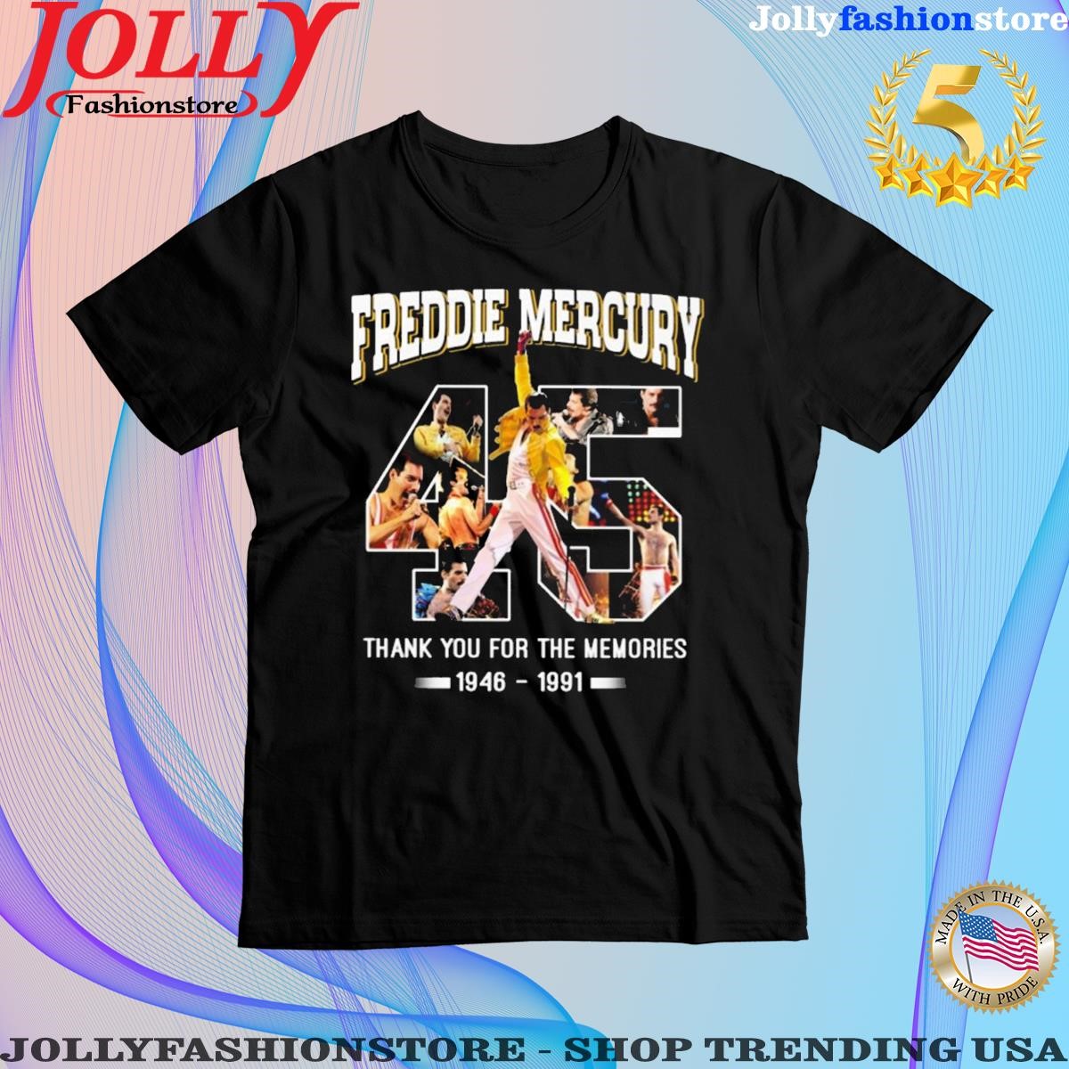 Trending 2023 Freddie Mercury 1946 – 1991 Thank You For The Memories T-Shirt