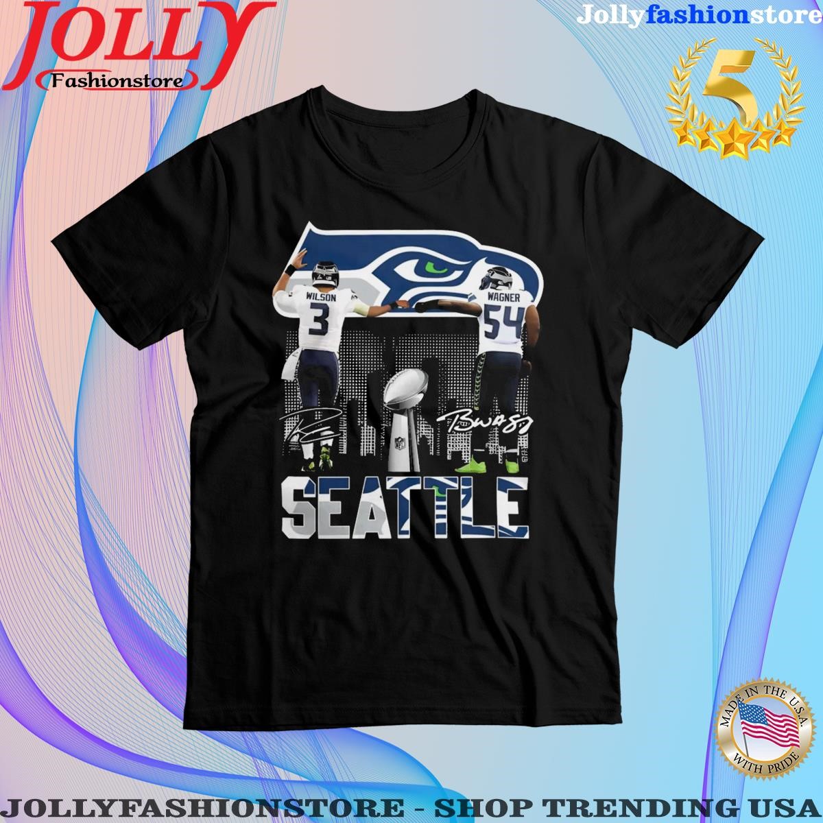 Trending seattle Seahawks Champions Wilson And Wagner Signatures Shirt