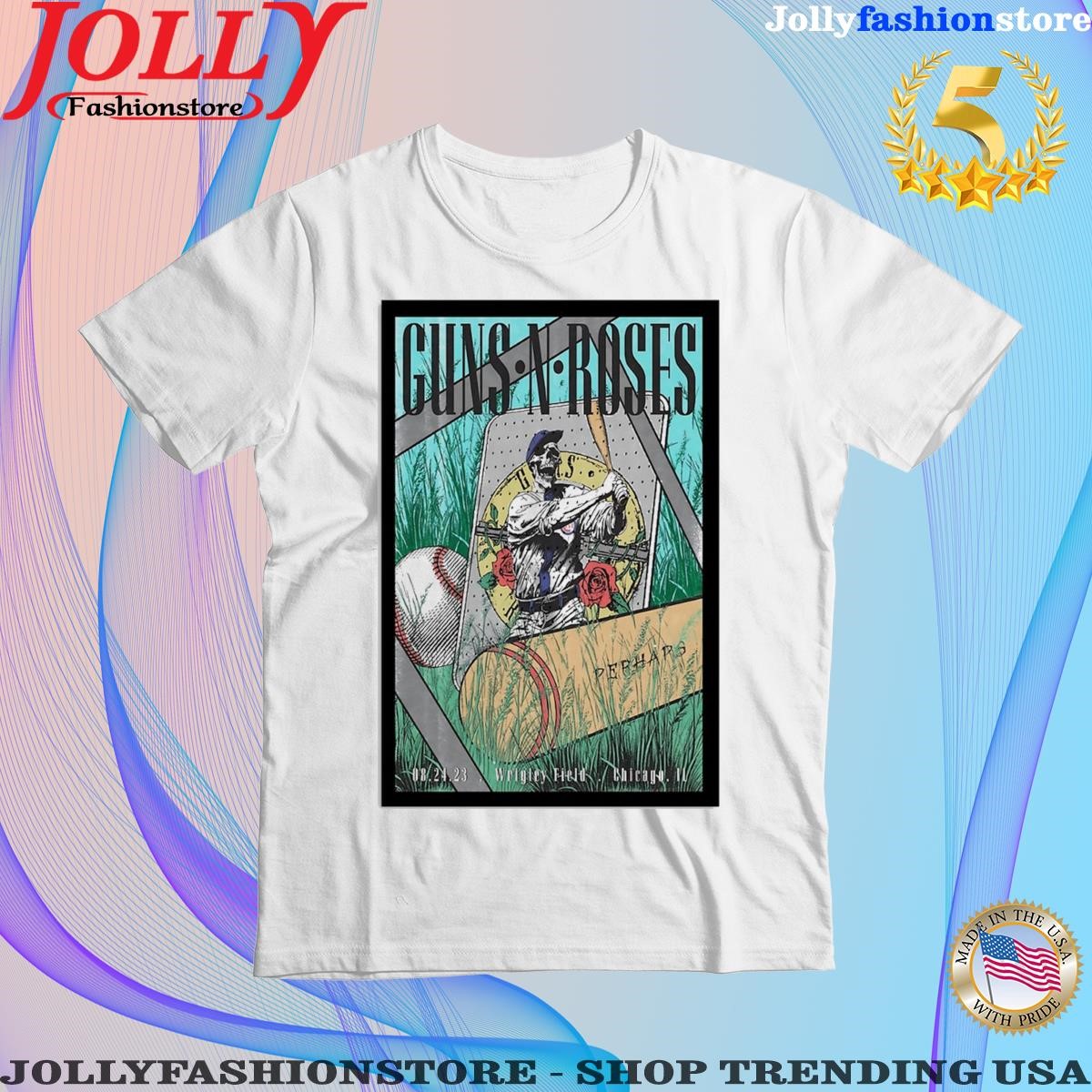 Trending wrigley Field Chicago Guns N' Roses August 24, 2023 Concert Tour Poster Shirt