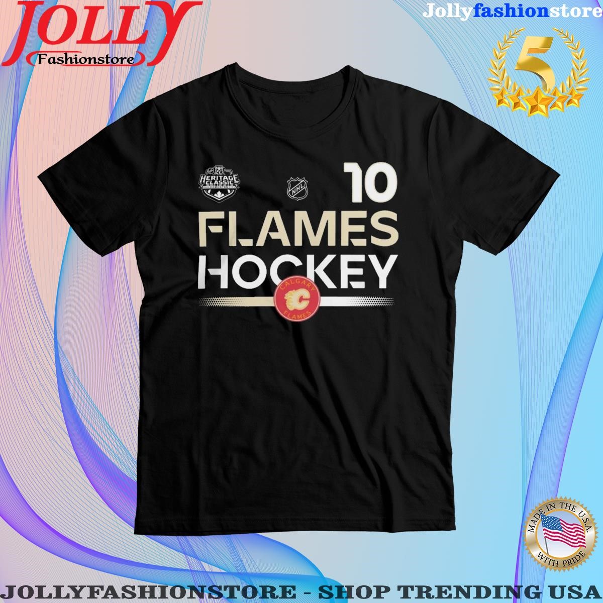 Jonathan huberdeau calgary flames 2023 nhl heritage classic name & number  shirt, hoodie, longsleeve tee, sweater