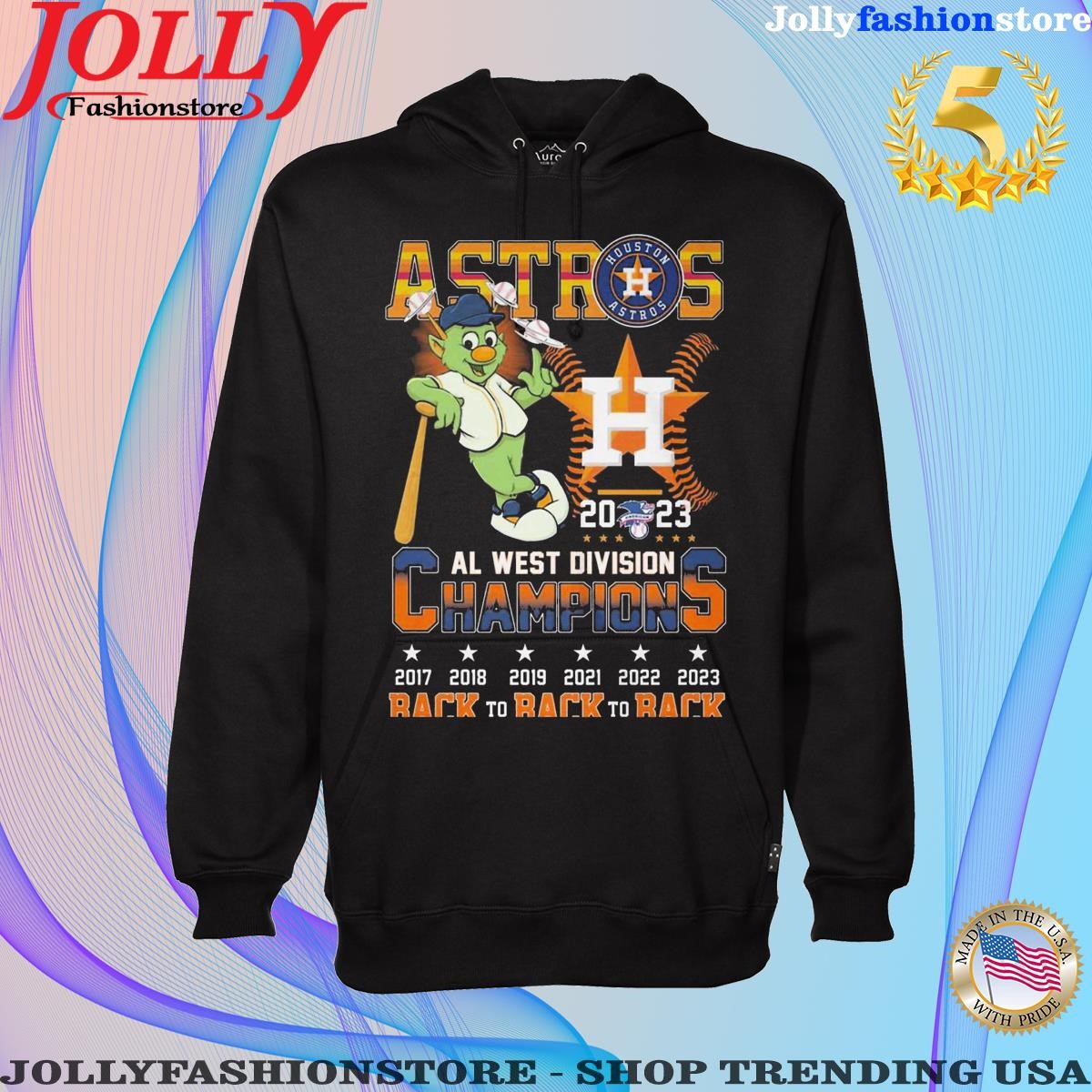 Back 2 back 2 back AL West division 2021-2023 champions Houston Astros T  shirt, hoodie, sweater, long sleeve and tank top