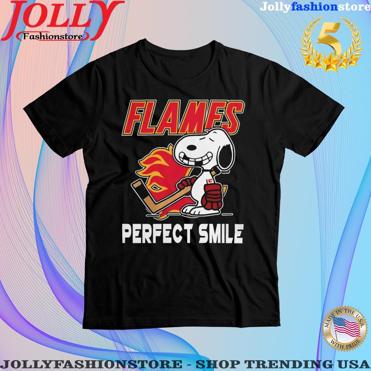 Let's Play Calgary Flames Ice Hockey Snoopy NHL Women's T-Shirt 