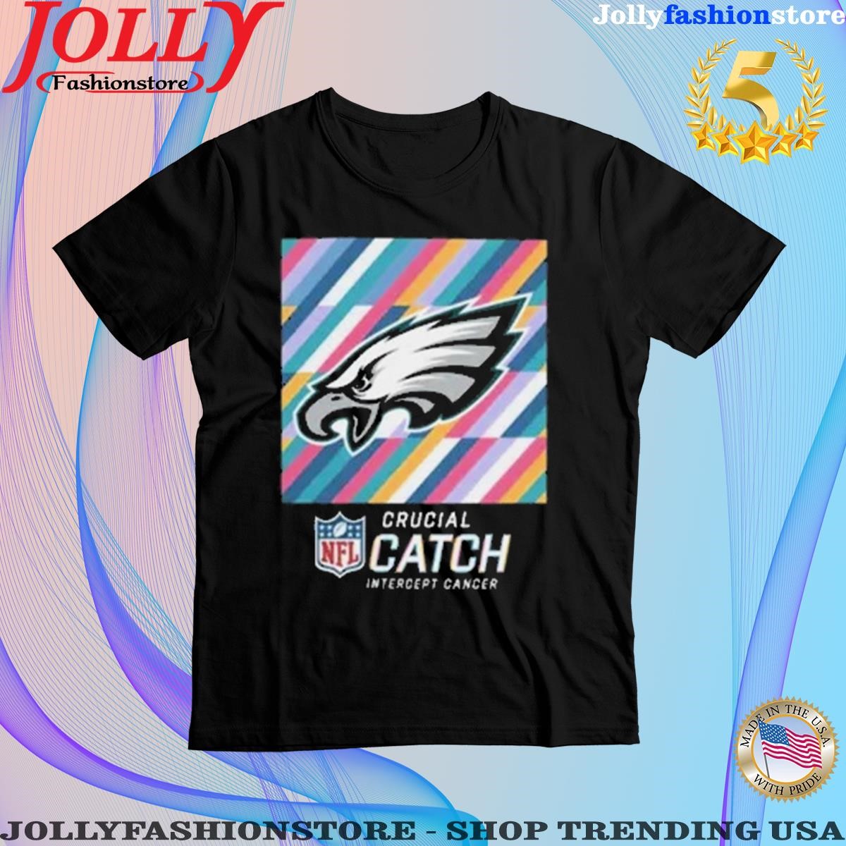Philadelphia Eagles Intercept Cancer 2022 NFL Crucial Catch Shirt - Teespix  - Store Fashion LLC