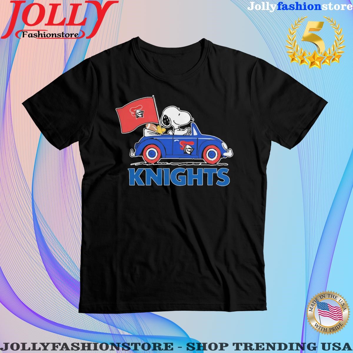Snoopy and Woodstock car newcastle knights flag Shirt
