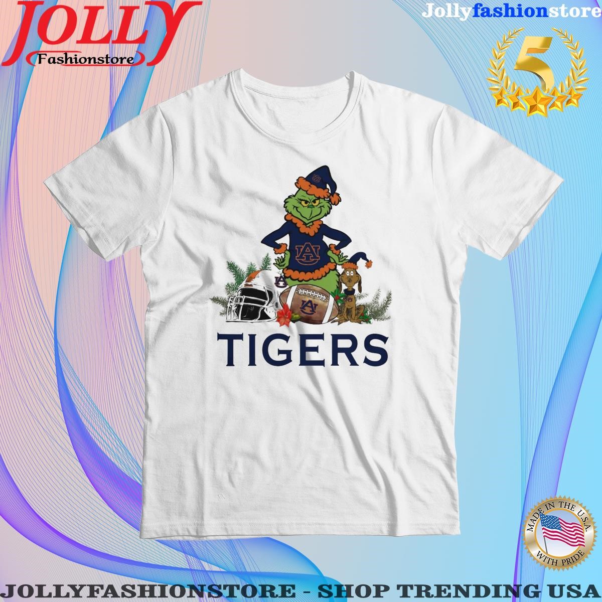Auburn Tigers Funny Grinch And Dog Christmas 2023 Shirt