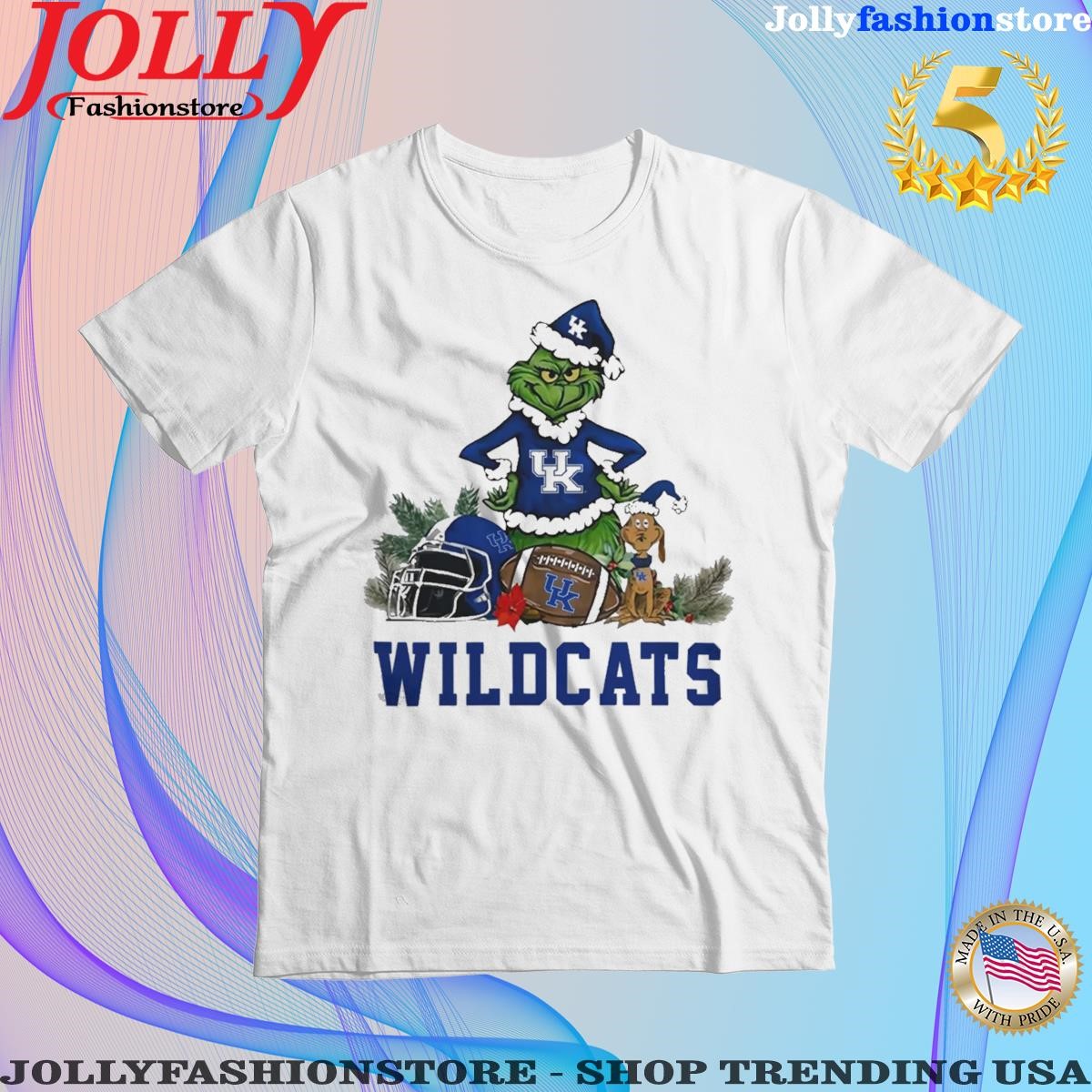 Kentucky wildcats funny grinch and dog Christmas Shirt