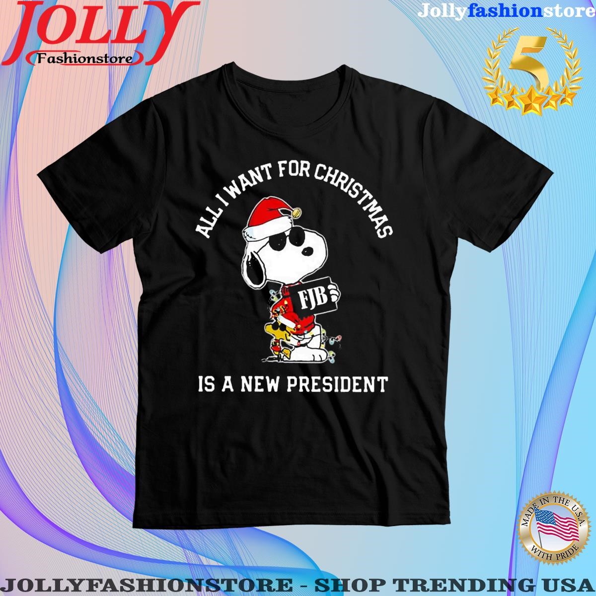 Snoopy All I Want For Christmas Is A New President Shirt